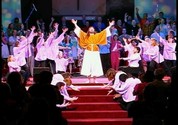 Picture from worship on April 12, 2009
